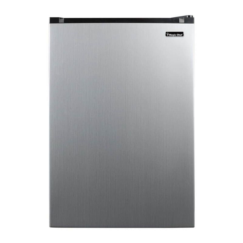 Photo 1 of Magic Chef 4.4 Cu. Ft. Mini Fridge in Stainless Steel Look Without Freezer
