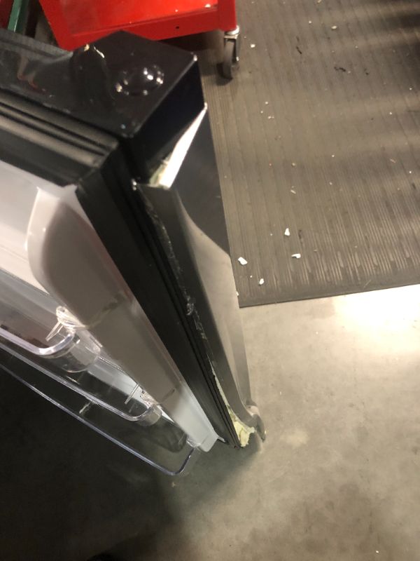 Photo 8 of ***MAJOR DAMAGE - SEE COMMENTS - NO PACKAGING***
Magic Chef 4.4 Cu. Ft. Mini Fridge in Stainless Steel Look Without Freezer