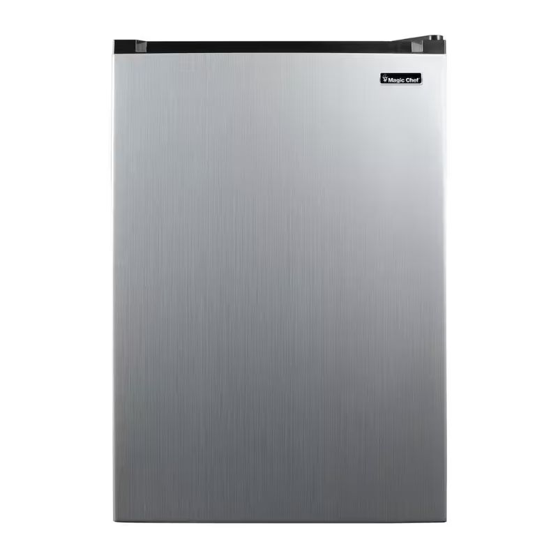 Photo 1 of Magic Chef 4.4 Cu. Ft. Mini Fridge in Stainless Steel Look Without Freezer
