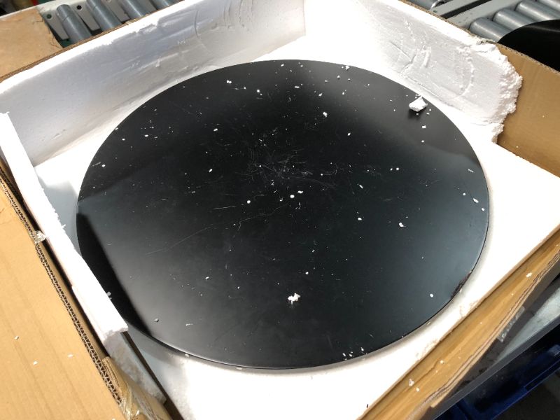 Photo 9 of ***HEAVILY USED - COVERED IN SCRATCHES***
Black Round Table Modern Dining Table Tulip Round Kitchen Table Mid Century Coffee Table for Living Room 24 inch Black 24 inch