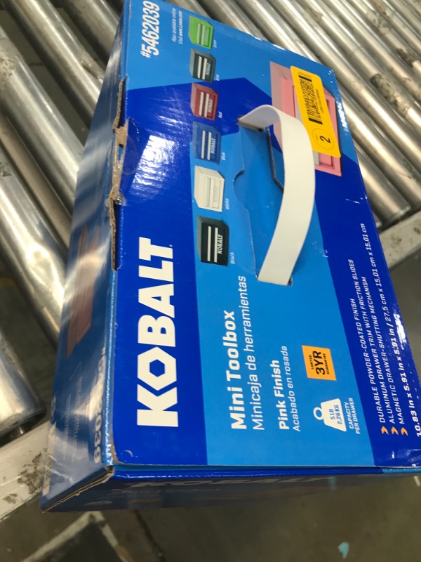 Photo 3 of Kobalt Mini 10.83-in 2-Drawer Pink Steel Tool Box Item #5462039 |Model #