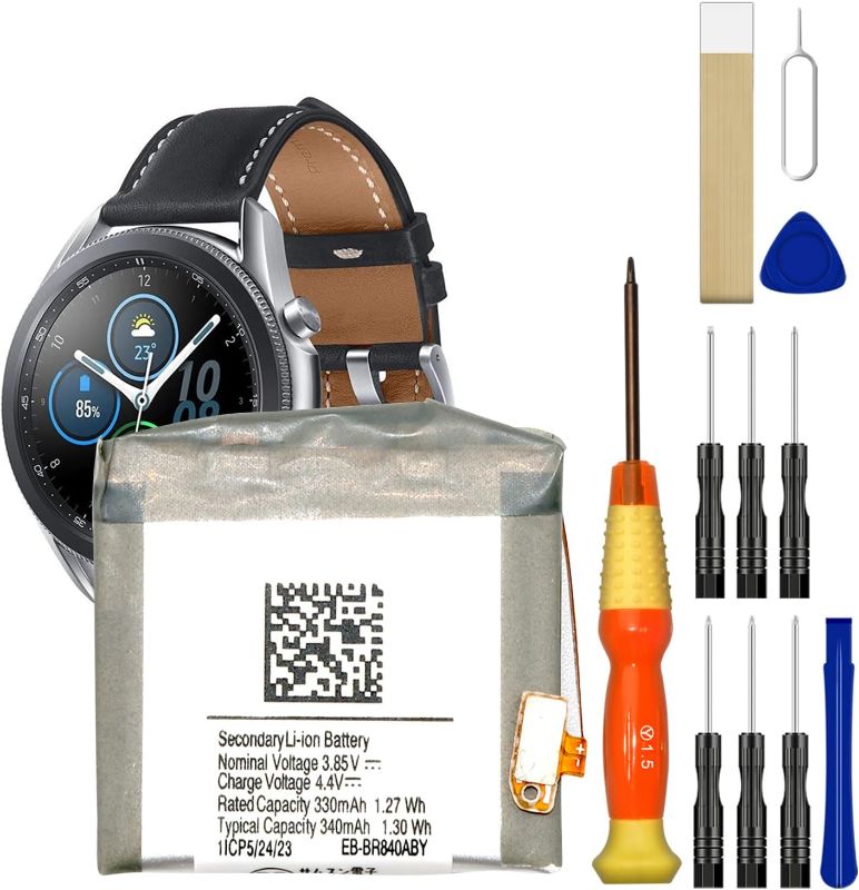 Photo 1 of AWEDAS Upgrade Your Samsung Galaxy Watch3 with EB-BR840ABY Replacement Battery and R840 Watch Protector Tool Kits Included | Compatible with SM-R840, SM-R845, and SM-R845u (45mm)