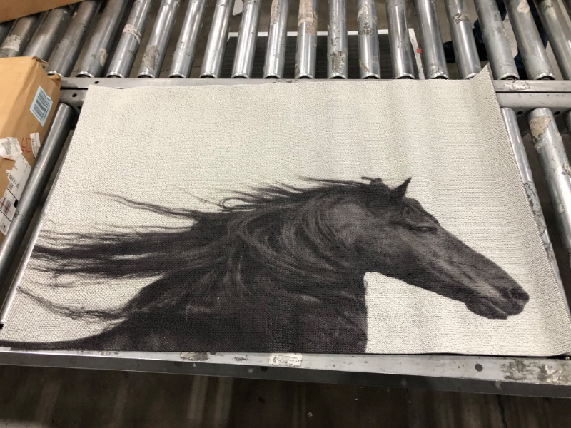 Photo 1 of DOOR MAT WITH BLACK HORSE SIZE 24" X 36"