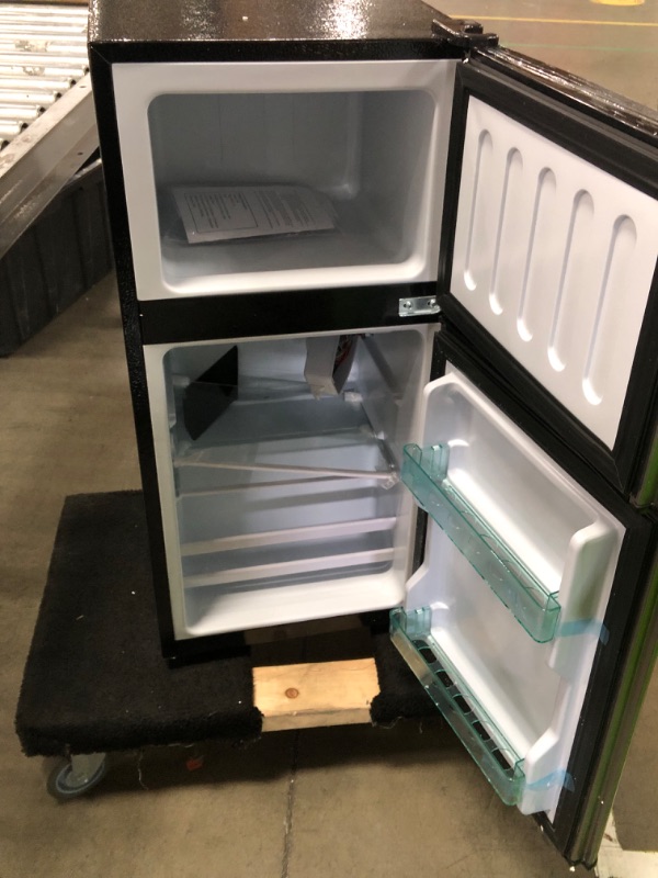 Photo 4 of ***NOT FUNCTIONAL - FOR PARTS ONLY - NONREFUNDABLE - SEE COMMENTS***
Anukis Compact Refrigerator 3.5 Cu Ft 2 Door Mini Fridge with Freezer, Silver/Black