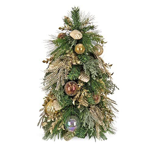 Photo 1 of HGTV Home Collection Artificial Topiary Christmas Tree Evergreen and Bristle 26 inch 
