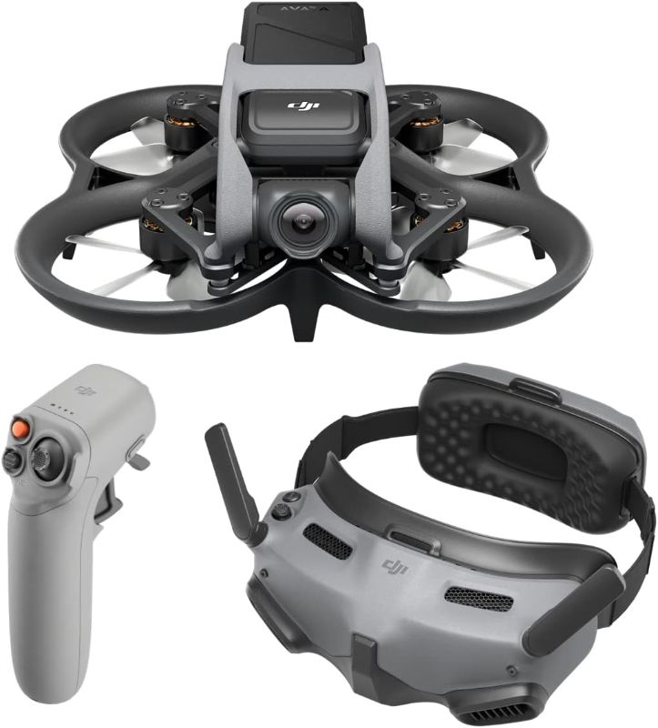 Photo 1 of DJI Avata Explorer Combo, First-Person View Drone with Camera 4K, Super-Wide 155° FOV, Includes New RC Motion 2 and Goggles Integra Black, FAA Remote ID Compliant
