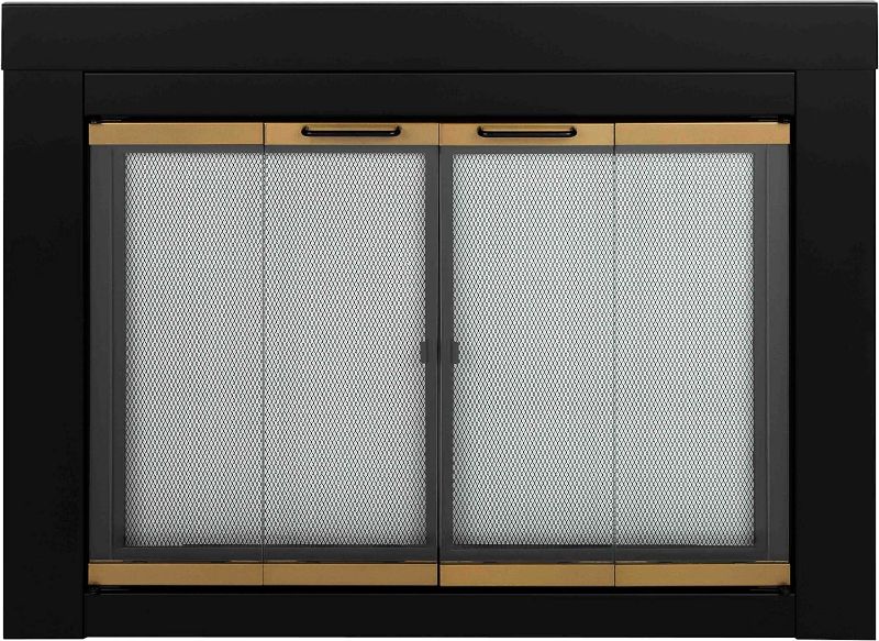 Photo 1 of ***SEE NOTES*** Pleasant Hearth AR-1022 Arrington Fireplace Glass Door, Black, Large
