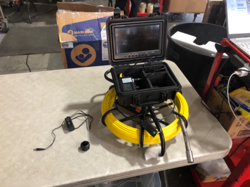 Photo 4 of ***USED - ACCESSORIES MISSING - SEE COMMENTS***
VEVOR Sewer Pipe Camera 9 in. Screen Pipeline Inspection Camera 300 ft. Snake Cable 720p with DVR Function for Duct Drain Pipe