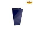 Photo 1 of 11.5 in. Harmony Medium Cobalt Blue Plastic Square Planter (11.5 in. L x 11.5 in. W x 20 in. H) pack of 2