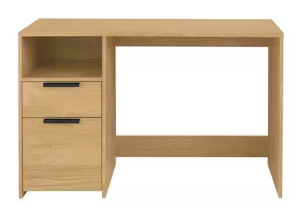 Photo 1 of ***NONREFUNDABLE - NOT FUNCTIONAL - FOR PARTS ONLY - SEE COMMENTS***
Braxten 47 in. Rectangular Light Oak Brown Finish 2-Drawer Computer Desk
