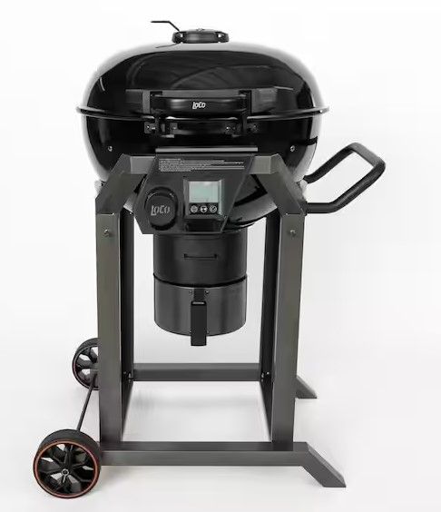 Photo 1 of 22 in. SmartTemp Kettle Charcoal Grill in Black with Stand
