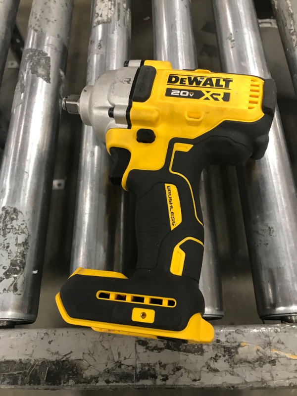 Photo 5 of **SE NOTES**DEWALT 20V MAX Cordless Impact Wrench, 1/2" Hog Ring, Includes LED Work Light and Belt Clip, Bare Tool Only (DCF891B)