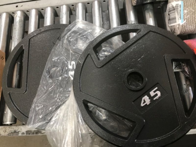 Photo 2 of **SEE PHOTOS**Cap Barbell 2-Inch Olympic Grip Plate (45-Pound) SET OF 2 
