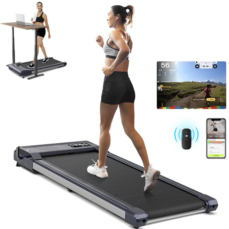 Photo 1 of **SEE NOTES**Walking Pad with Incline, Under Desk Treadmill, Upgraded Smart Treadmill Works with ZWIFT KINOMAP WELLFIT Apps, 300+LBS Weight Capacity Portable Standing Desk Treadmill for Home,Office,Apartment
