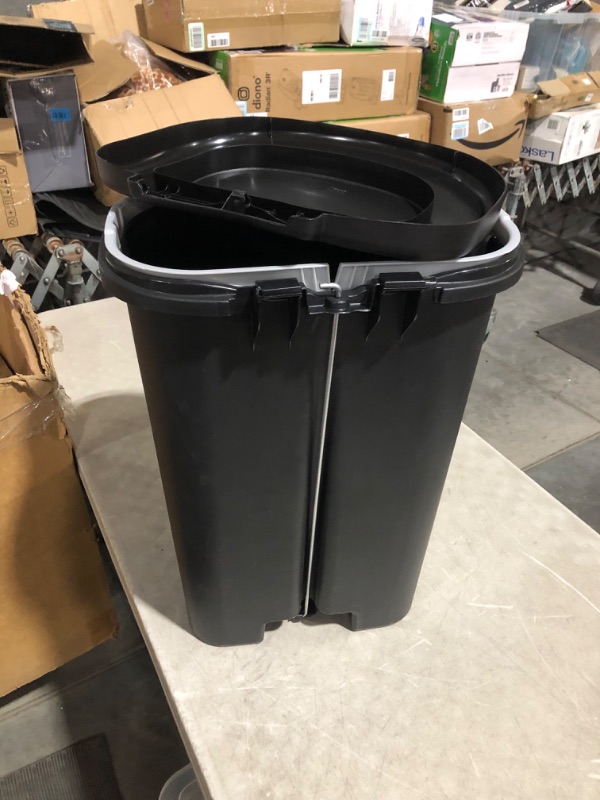 Photo 4 of ***NONREFUNDABLE - NOT FUNCTIONAL - FOR PARTS ONLY - SEE COMMENTS***
Rubbermaid Classic 13 Gallon Step-On Trash Can with Lid, Black Waste Bin for Kitchen Black Step On