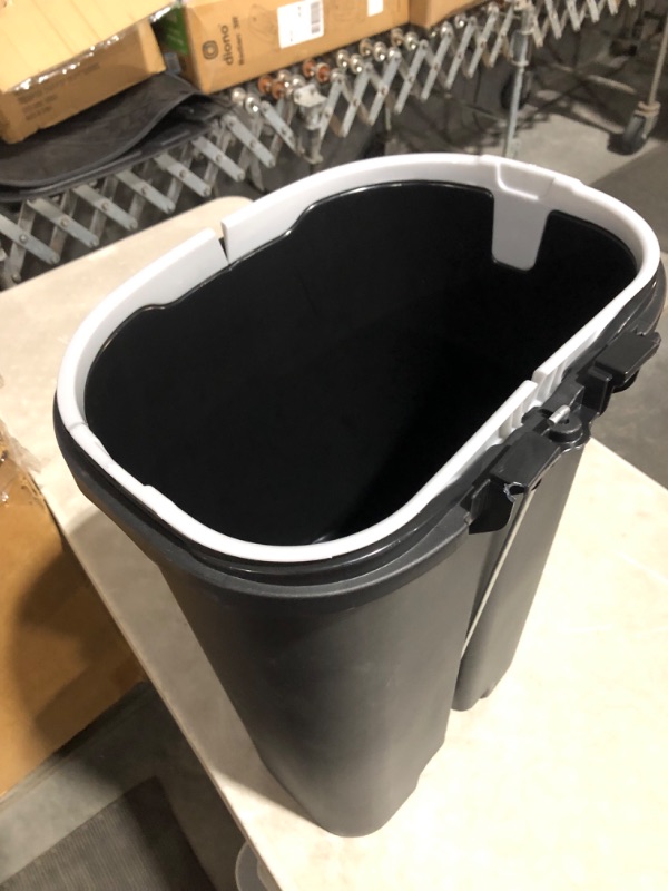 Photo 3 of ***NONREFUNDABLE - NOT FUNCTIONAL - FOR PARTS ONLY - SEE COMMENTS***
Rubbermaid Classic 13 Gallon Step-On Trash Can with Lid, Black Waste Bin for Kitchen Black Step On