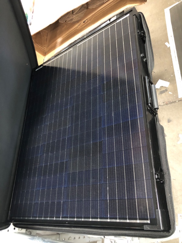 Photo 2 of 200-Watt 12-Volt Monocrystalline Foldable Suitcase Off-Grid Solar Power Kit with Voyager