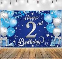 Photo 1 of 7x5ft Blue Happy Birthday Backdrop for Men Blue Yellow Balloons Birthday Party Decorations Banner Cake Table Supplies Photo Booth Studio Props