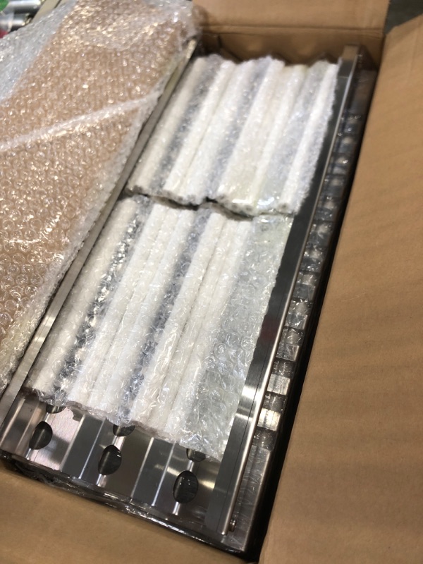 Photo 1 of 17 3/4" Grill Heat Plates Shield Ceramic Rod Radiant Tray for Lion Premium Grills L89746, l75000 32-inch, l90000 40-inch Grill, BBQ Gas Grill Replacement Parts Stainless Steel Silver 5