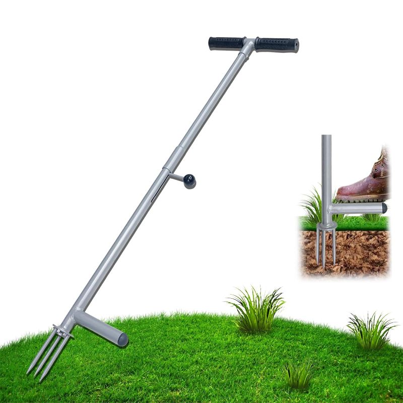 Photo 1 of **UNUSABLE//SOLD AS PARTS** 
Puller Tool Stand Up - Heavy Duty Weed Remover Tool with 3 Claws for Garden Lawns Yard - Long Handle Weeder Garden Tool Easily Remove Weeds Without Bending Kneeling Pulling