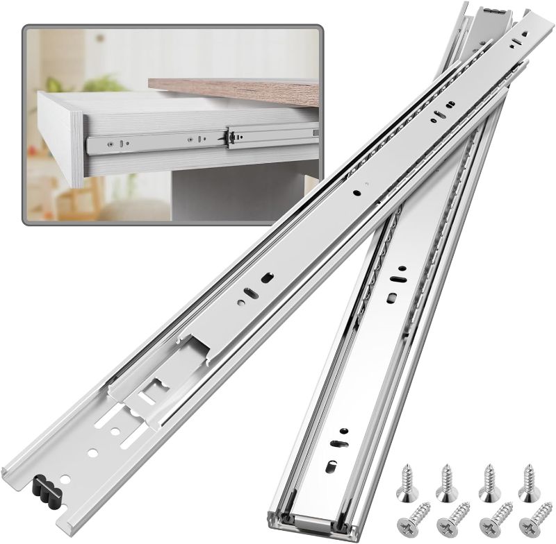 Photo 1 of 1 Pair Full Extension Ball Bearing Drawer Slides 18 inch