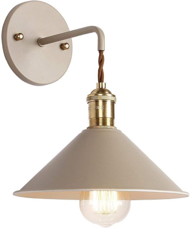 Photo 1 of *SIMILAR TO STOCK PHOTO* Wall Sconce Lamps Lighting Fixture with on Off Switch,Khaki Macaron Wall lamp E26 Edison Copper lamp Holder with Frosted Paint Body Bedside lamp Bathroom Vanity Lights