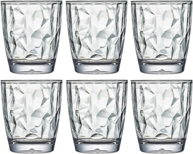 Photo 1 of 10 Oz 6-Piece Unbreakable Drinking Glasses Tritan Plastic Tumblers Dishwasher Safe BPA Free Small Acrylic Juice Glasses for Kids Plastic Water Glasses (10 Oz 6 Pieces Clear)