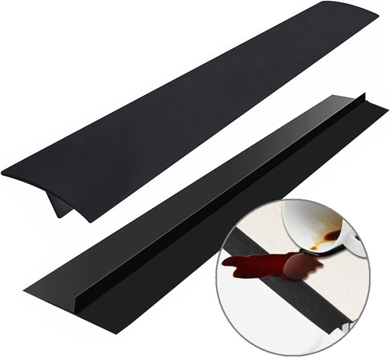 Photo 1 of 2 Pack Silicone Stove Gap Cover, 30" Kitchen Counter Gap Covers Heat Resistant Wide & Long Flexible Oven Gap Guards for Protect Gap Filler Sealing Spills