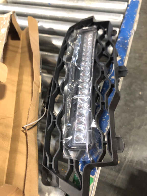 Photo 1 of SAUTVS Mesh Grille with LED Light for Can-Am Defender, Front Bumper Grill with LED Light Bar for Can-Am Defender/Defender MAX HD5 HD8 HD10 2016-2019 Accessories (1PCS)