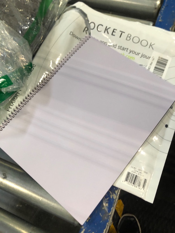 Photo 2 of Rocketbook Core Reusable Smart Notebook | Innovative, Eco-Friendly, Digitally Connected Notebook with Cloud Sharing Capabilities | Dotted, 8.5" x 11", 32 Pg, Lightspeed Lilac, with Pen, Cloth, and App Included 1 Lightspeed Lilac Letter