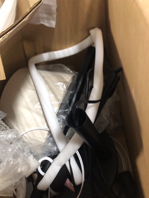 Photo 1 of *** MISSING PARTS TO MAKE IT FUNCTIONAL*****Dimmable Floor Lamp - 3 Lights Arc Floor Lamps for Living Room, 1000LM Modern Tall Standing Lamp With Beige Shades & Heavy Base, Mid Century Tree Floor Lamp for Bedroom Office, 3 LED Bulbs Included