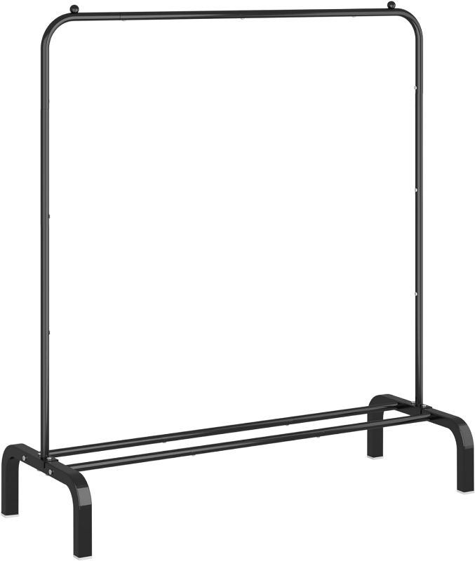Photo 1 of  Clothes Rack Metal Clothing Rack with Bottom Shelf Garment Rack for Hanging Clothes Shirts Jeans and Coats Black