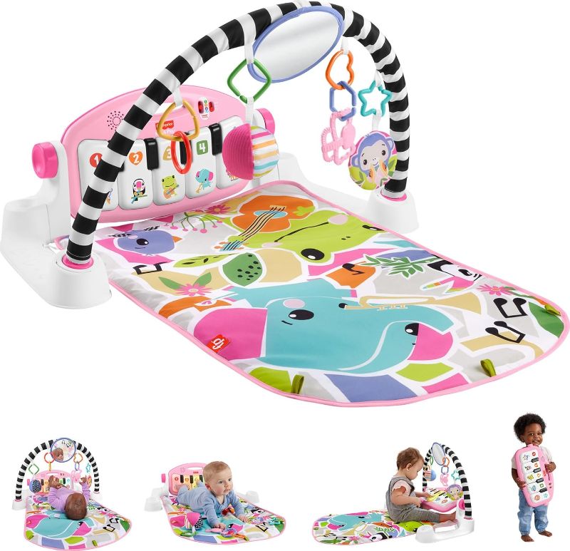 Photo 1 of ***MISSING PARTS****
Fisher-Price Baby Activity Mat Glow and Grow Kick & Play Piano Gym, Portable Musical Toy with Smart Stages Learning, Ages 0+ Months, Pink