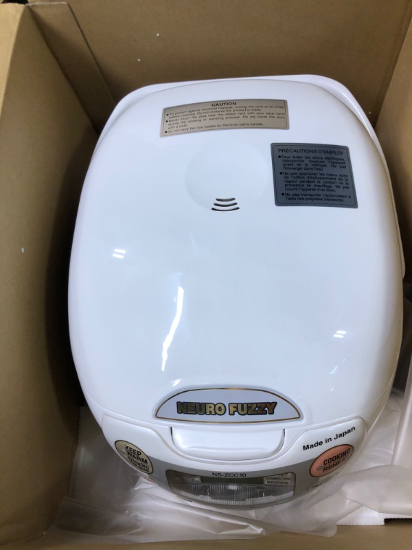 Photo 3 of Zojirushi, Made in Japan Neuro Fuzzy Rice Cooker, 5.5-Cup, Premium White