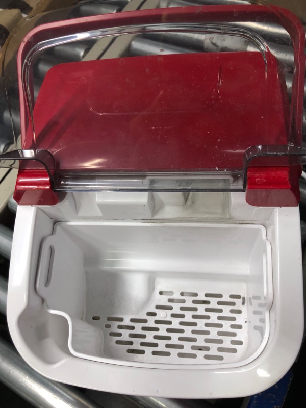 Photo 5 of **FOR PARTS**Nugget Countertop Ice Maker with Soft Chewable Pellet Ice, Pebble Portable Ice Machine, 34lbs Per Day, Self-Cleaning, Sonic Ice, One-Click Operation, Ice Scoop for Home Bar Camping RV(Red) Nugget Ice - 34lbs Red - Nugget Ice 1