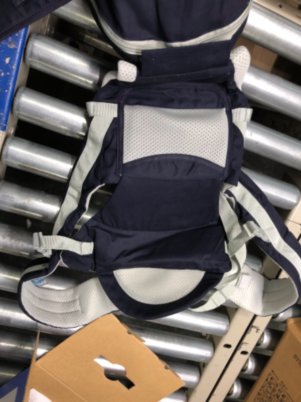 Photo 1 of Baby Carrier, Baby Carrier with Hip Seat for 0-48 Month Baby, 15-in-1 Ways to Carry, All Seasons, Adjustable Size with Sunshade, Windproof & Storage Functions, for Breastfeeding, Infant & Toddler Deep Blue