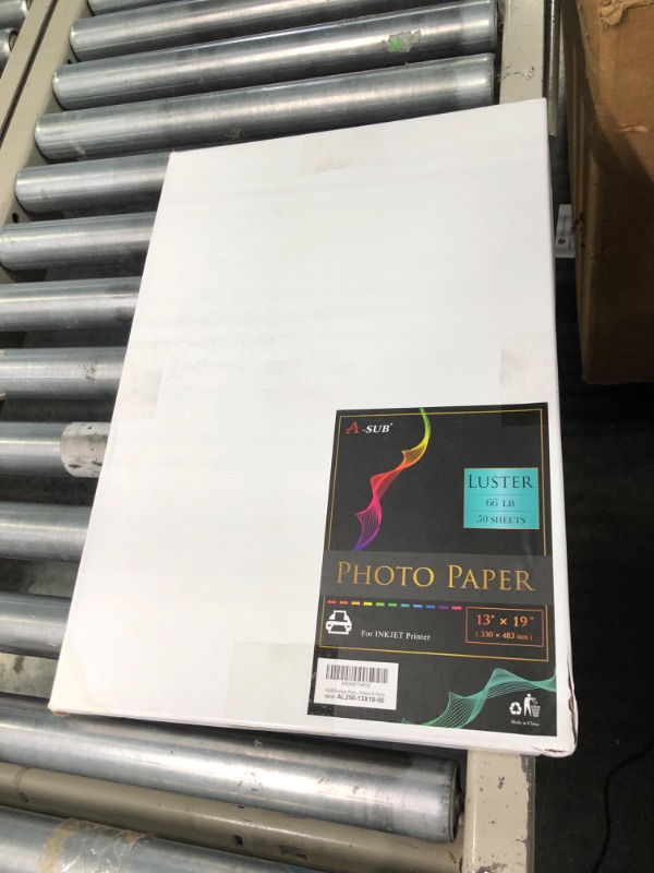 Photo 2 of A-SUB Premium Photo Paper Luster 13x19 Inch 66lb for Inkjet Printers 50 Sheets 13"x19"