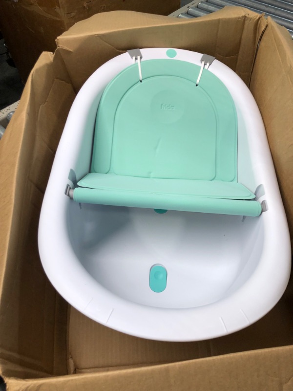 Photo 2 of 4-in-1 Grow-with-Me Bath Tub by Frida Baby Transforms Infant Bathtub to Toddler Bath Seat with Backrest for Assisted Sitting in Tub