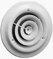 Photo 1 of 10" Round Ceiling Diffuser - Easy Air Flow - HVAC Vent Duct Cover [White] - [Outer Dimensions: 13.75"]
