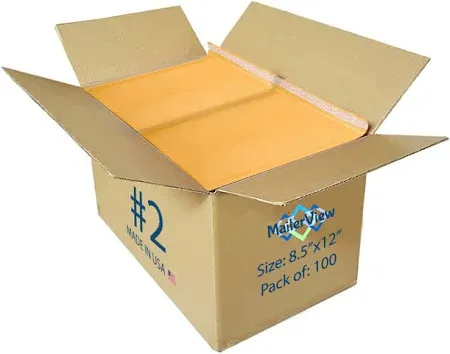 Photo 1 of 100 Pack MadeI In USA Kraft Bubble Mailers (#4) 9.5x14.5 Inches Shipping Padded Envelopes With Self Seal Tape 100 Pack
