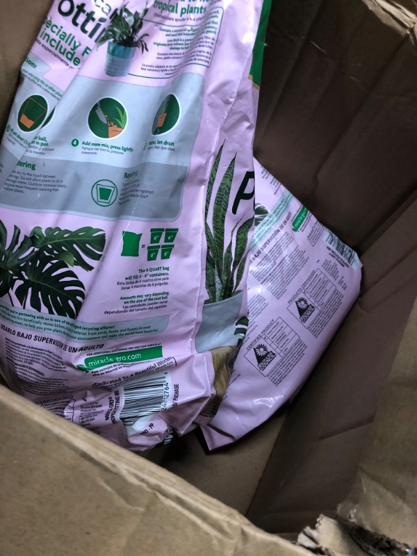 Photo 3 of  2 pack Miracle-Gro Tropical Potting Mix, 6 qt. - Growing Media for Tropical Plants Living in Indoor and Outdoor Containers