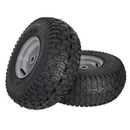 Photo 1 of 15x6.00-6 Tire and Wheel Assembly, Replacement Lawn Mower Front Tires compatible with Craftsman Riding Lawn Mowers, 2 pack
