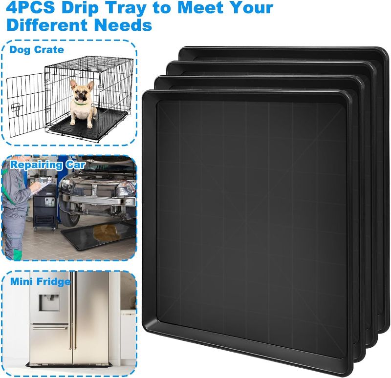 Photo 1 of  SIMILAR ****1Pack Oil Change Drain Pan - 22”Auto Oil Drip Pan?Oil Drip Tray for Under Car Plastic Oil Tray,Mini Fridge Drip Tray for Mini Fridges Air Conditioners Machinery Oil Catch Pan Replacement Tray
