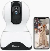 Photo 1 of blurams Pet Camera 2K, 360° Indoor Security Camera, Dog Camera with Phone App, PTZ Cameras for Home Security Indoor, 2-Way Audio, Motion Tracking, Color/IR Night Vision, Siren, Cloud&SD(2.4GHz Only) White