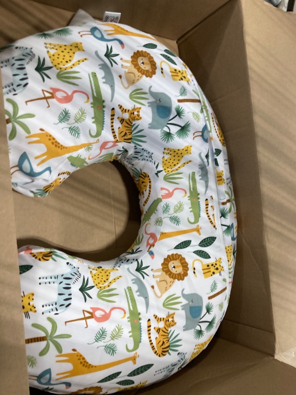 Photo 2 of Boppy Nursing Pillow Cover, Colorful Wildlife, Cotton Blend, Fits the Original Support for Breastfeeding, Bottle Feeding, and Bonding, Cover Only, Sold Separately
