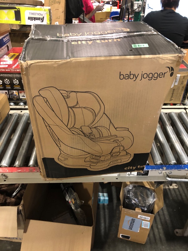 Photo 2 of Baby Jogger City Turn Rotating Convertible Car Seat | Unique Turning Car Seat Rotates for Easy in and Out, Onyx ****USED***** COLOR GREY**** 