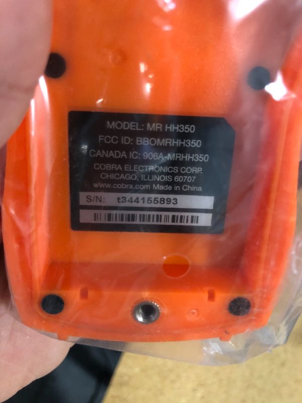 Photo 4 of Cobra MR HH350 FLT Handheld Floating VHF Radio - 6 Watt, Submersible, Noise Cancelling Mic, Backlit LCD Display, NOAA Weather, and Memory Scan, Grey