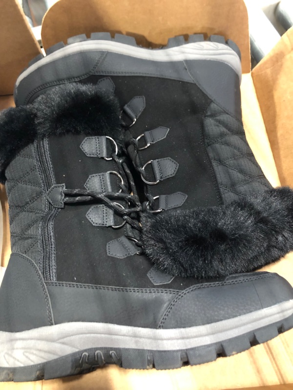 Photo 5 of  Dream Pairs Black Waterproof Winter Snow Boots Mid Calf Faux Fur
Dream Pairs size 9