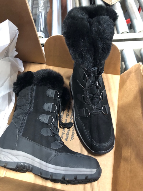 Photo 1 of  Dream Pairs Black Waterproof Winter Snow Boots Mid Calf Faux Fur
Dream Pairs size 9