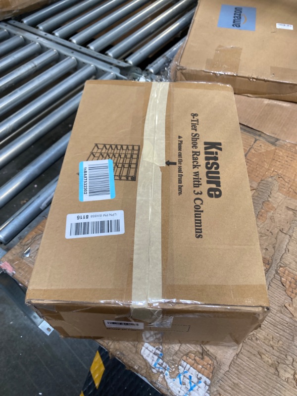 Photo 1 of Kitsure Shoe Organizer - 8-Tier Large Shoe Rack for Closet Holds Up to 48 Pairs Shoes, Multipurpose Shoe Shelf with Hook Rack, Stackable Tall Shoe Rack for Entryway, Bedroom, Garage,White